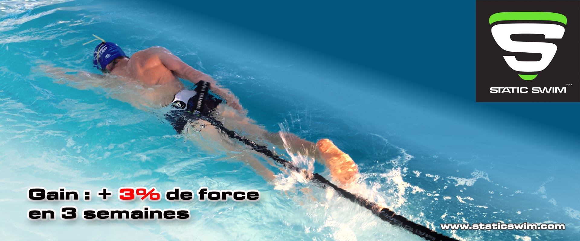 Plaquettes de natation pour pieds Force 1 (Palmes d'aquafitness) - Static  Swim®